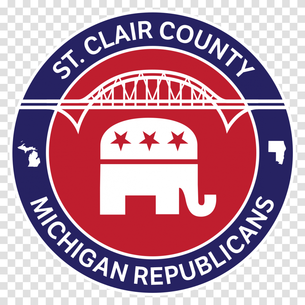 Clair County Michigan Republican Party Circle, Logo, Trademark, Ketchup Transparent Png