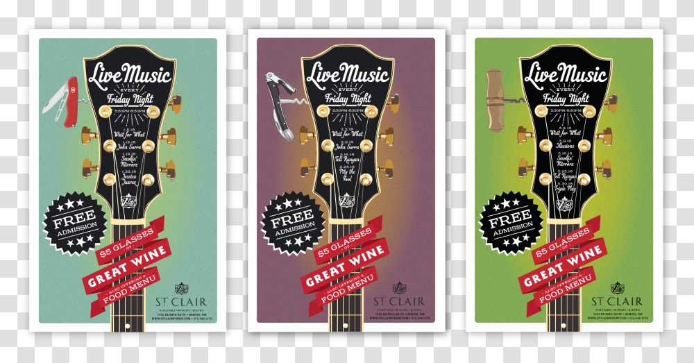 Clair Winery Live Music Poster Series Designed By Miranda 3 Series Poster Design, Advertisement, Flyer, Paper, Brochure Transparent Png