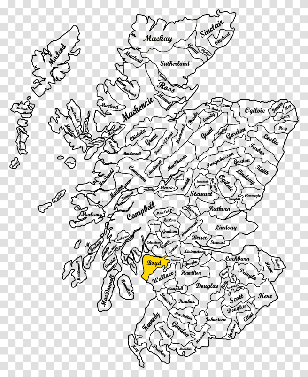 Clan Boyd Scottish Map Scottish Clan, Leaf, Plant, Astronomy Transparent Png