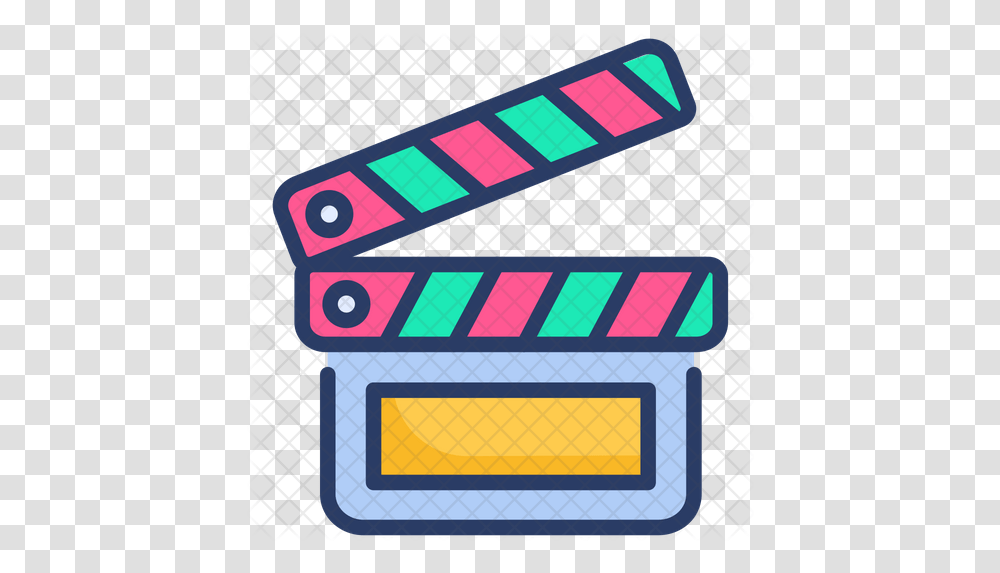 Clapperboard Icon Clip Art, Label, Text, Sticker Transparent Png