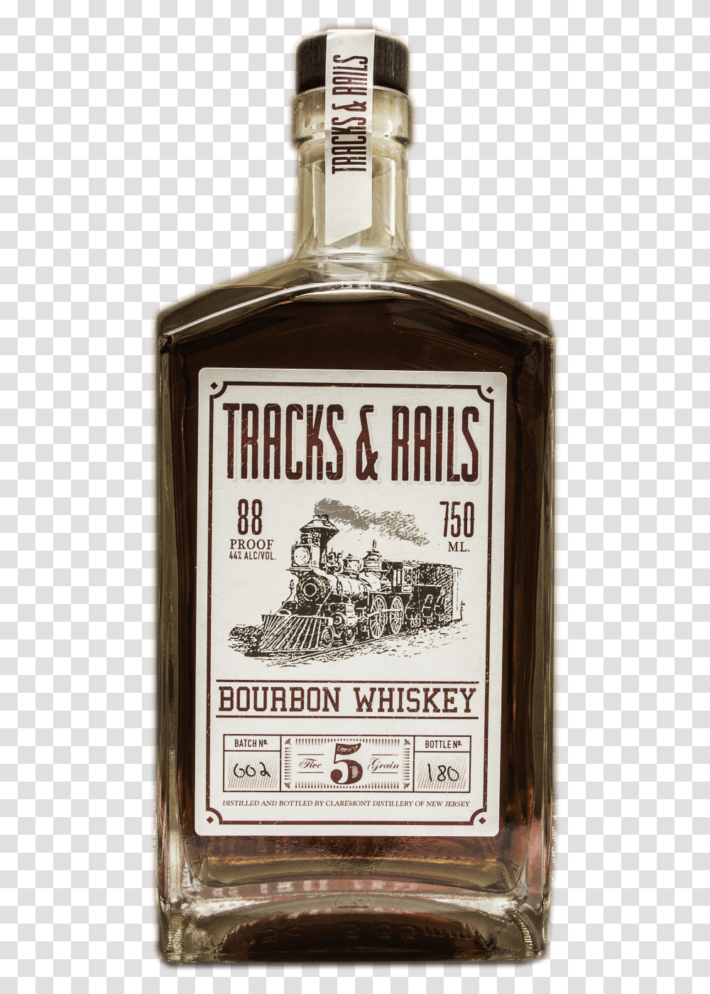 Claremont Distillery Tracks Amp Rails Bourbon Whiskey Tracks And Rails Bourbon, Liquor, Alcohol, Beverage, Drink Transparent Png