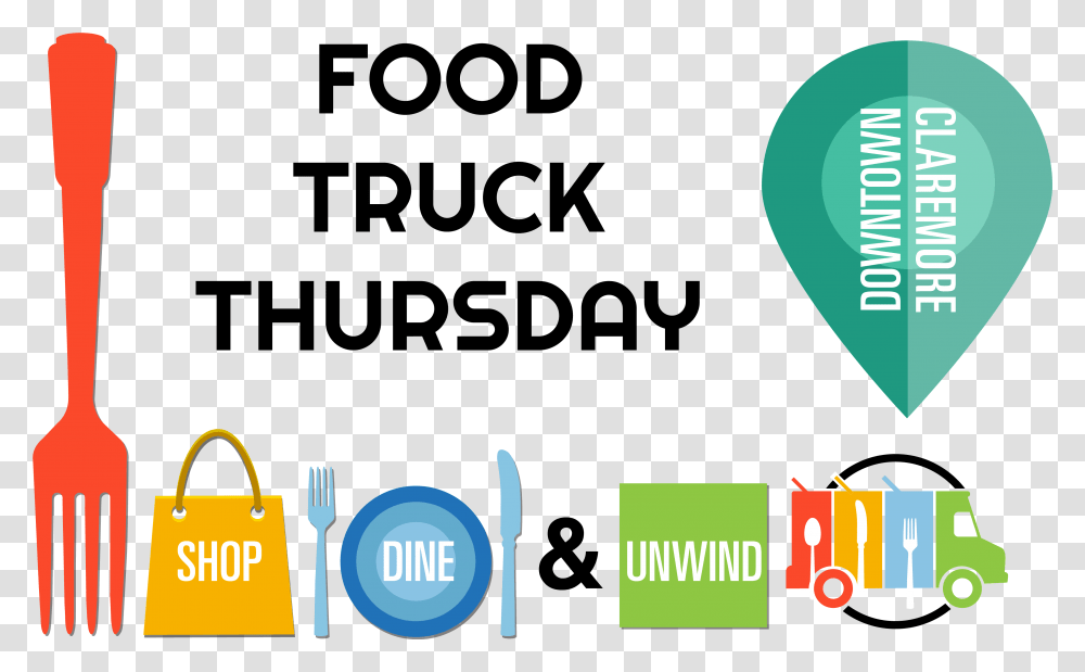 Claremore Food Truck Thursday, Label, Logo Transparent Png