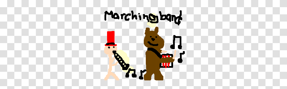 Clarinet Playing Bear Joins A Marching Band, Snowman, Winter, Outdoors, Nature Transparent Png