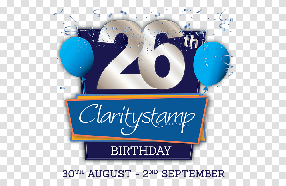 Claritystamp Birthday, Number, Poster Transparent Png