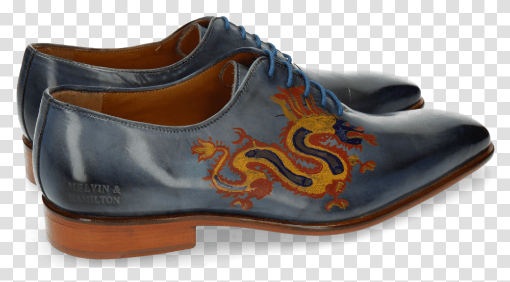 Clark 6 Moroccan Blue Dragon Melvin & Hamilton Leather, Clothing, Apparel, Shoe, Footwear Transparent Png