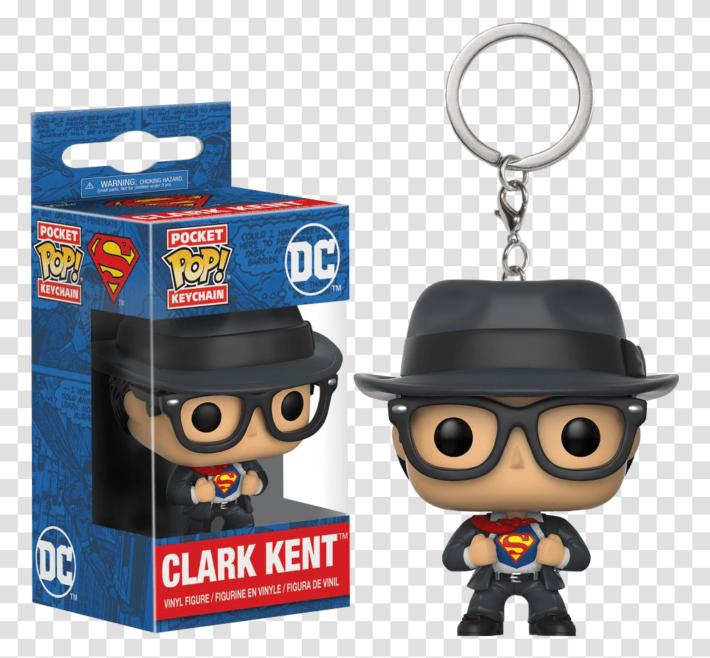 Clark Kent Pocket Pop Vinyl Keychain Clark Kent Funko Pop Keychain, Person, Human, People Transparent Png