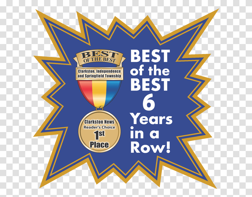 Clarkston Auto Wash Voted Best Of The Best For 6 Years, Poster, Advertisement, Logo Transparent Png