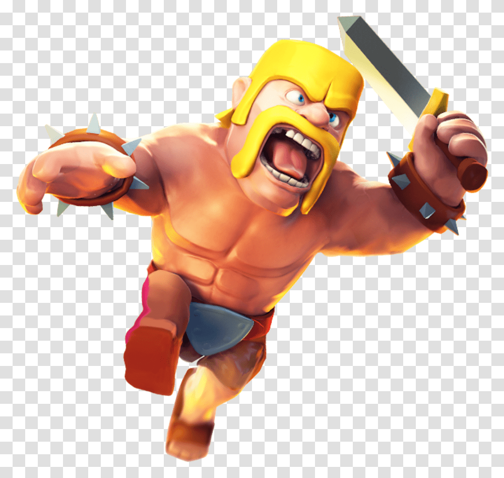 Clash Of Clans Barbarian And Archer, Person, Human, Hand, Astronaut Transparent Png