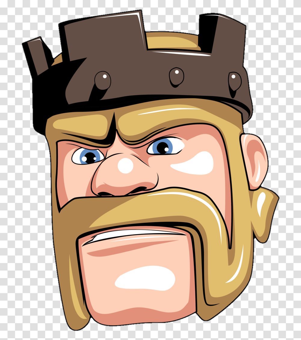 Clash Of Clans Barbarian Clash Of Clans King, Head, Face, Teeth, Mouth Transparent Png