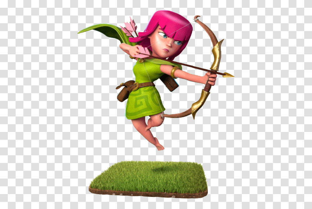 Clash Of Clans Troops Archer Download, Archery, Sport, Bow, Person Transparent Png