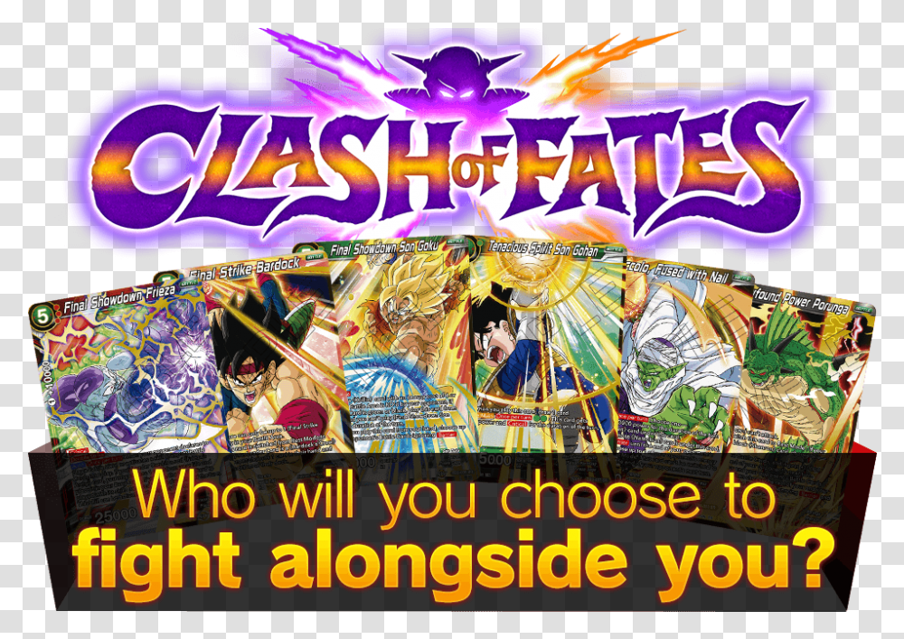 Clash Of Fates Sr Cards Showdown Strategy Dragon Ball Flyer, Person, Human, Crowd, Festival Transparent Png