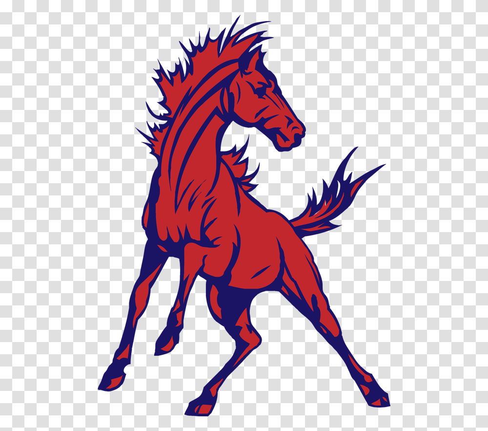 Class Of 2020 Fundraiser Red And Blue Mustang Horse, Dragon, Mammal, Animal Transparent Png