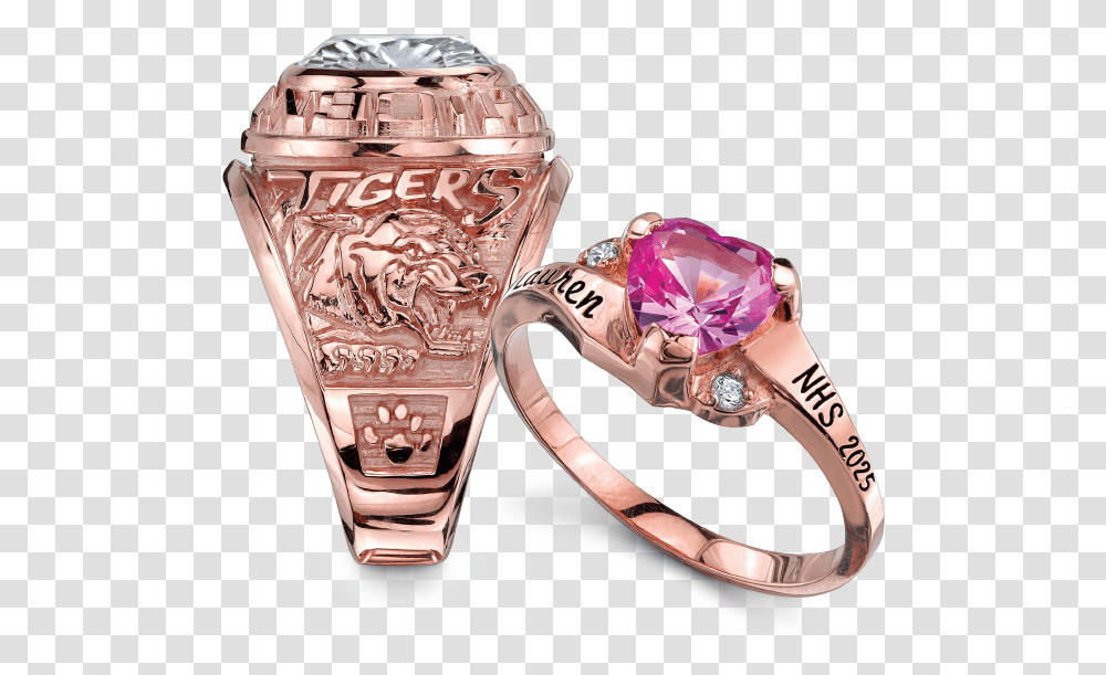 Class Rings - Wnc Grad Herff Jones Senior Rose Gold Class Ring, Accessories, Accessory, Jewelry, Gemstone Transparent Png