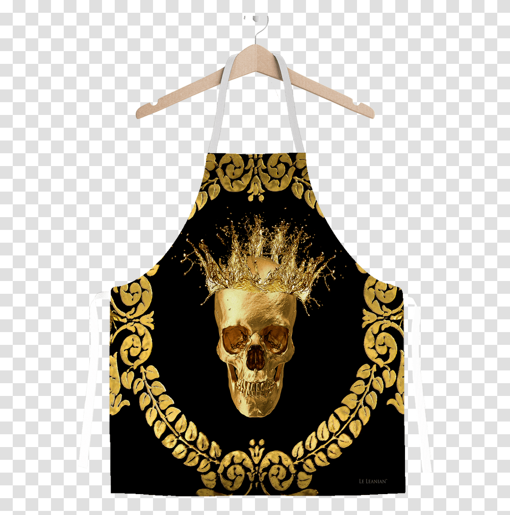 Classic Apron Gold Skull And Crown Gold Wreath Color, Logo, Trademark, Emblem Transparent Png