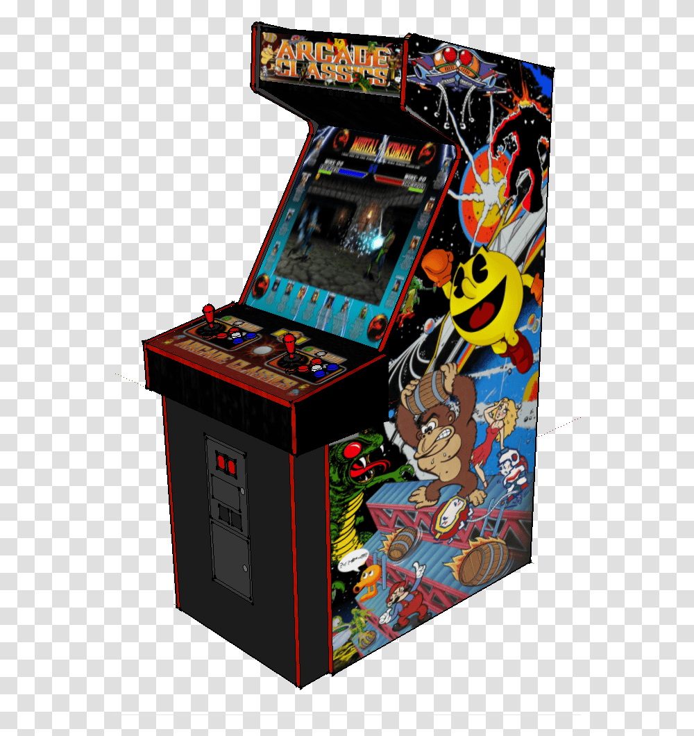 Classic Arcade Cabinet Art, Arcade Game Machine, Pac Man Transparent Png
