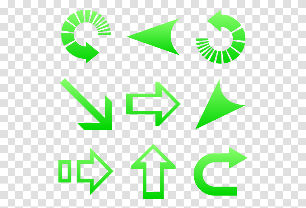 Classic Arrows Icon In Style Simple Ios Neon Green, Recycling Symbol Transparent Png