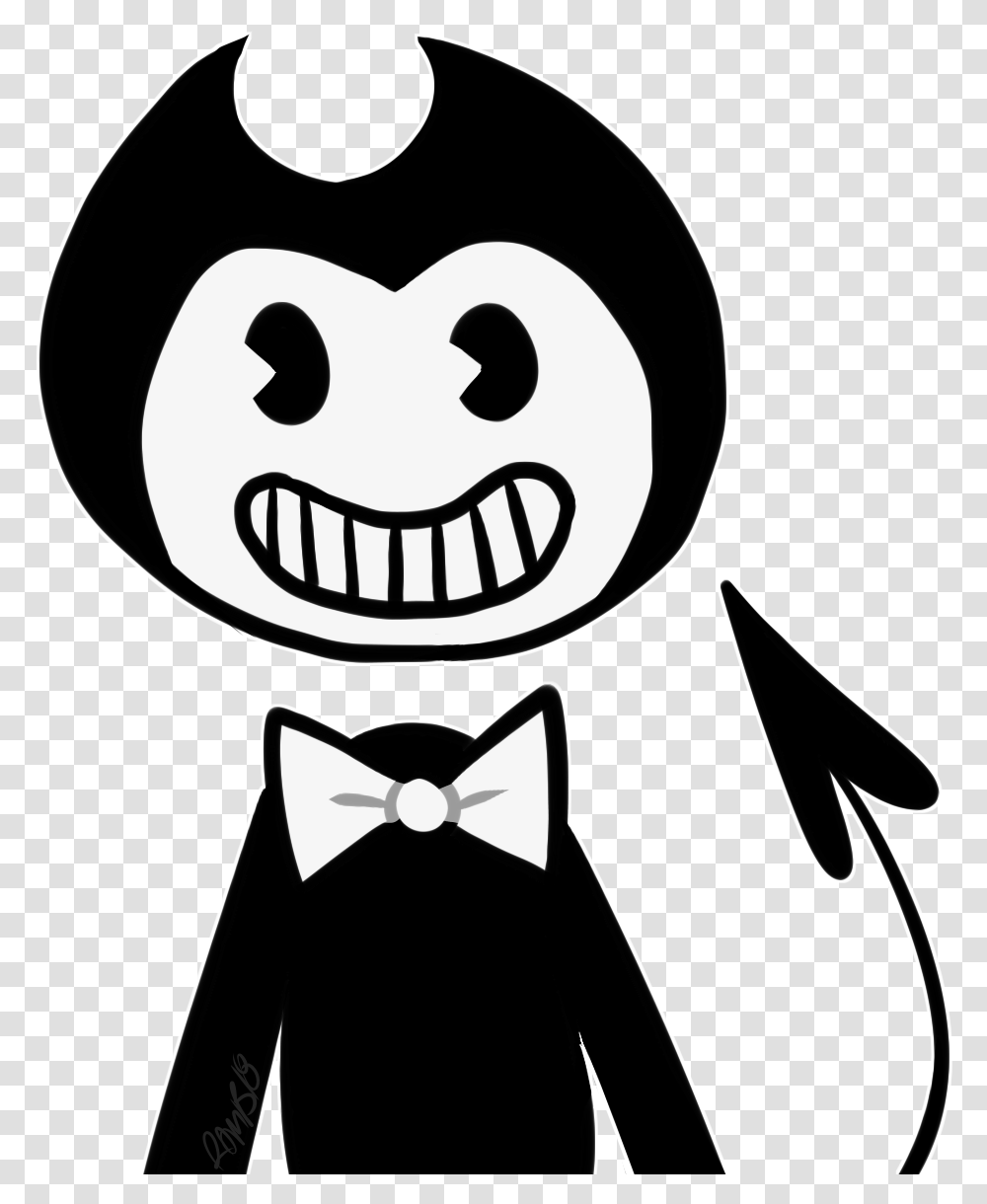 Classic Bendy By Rickbtz Cartoon, Stencil, Text, Label, Symbol Transparent Png