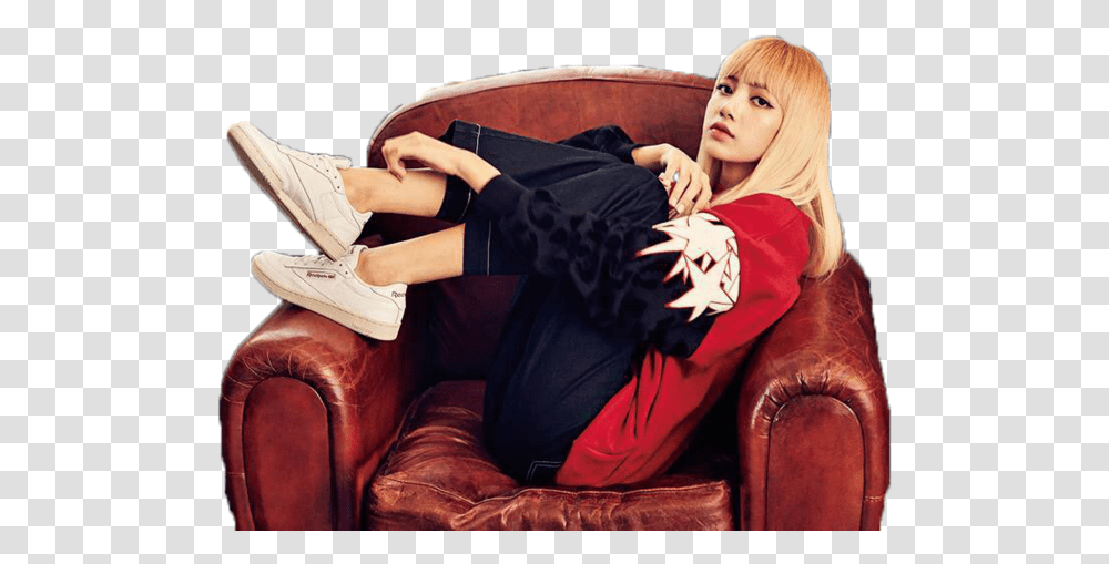 Classic Blackpink Reebok One Fire Lisa Square One Blackpink, Furniture, Clothing, Apparel, Couch Transparent Png