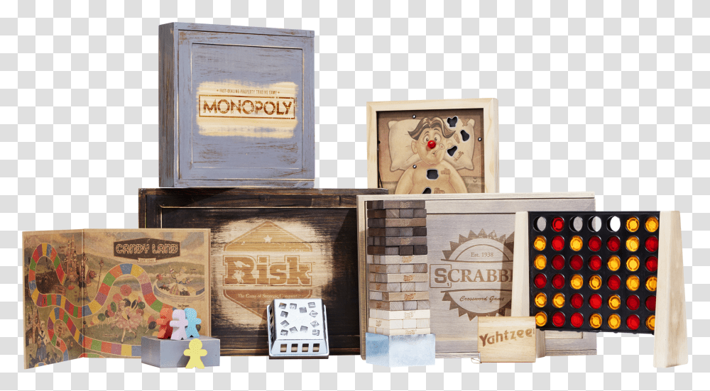 Classic Board Games Get Rustic Makeover Hasbro Rustic Series Hasbro Rustic, Box, Crate Transparent Png