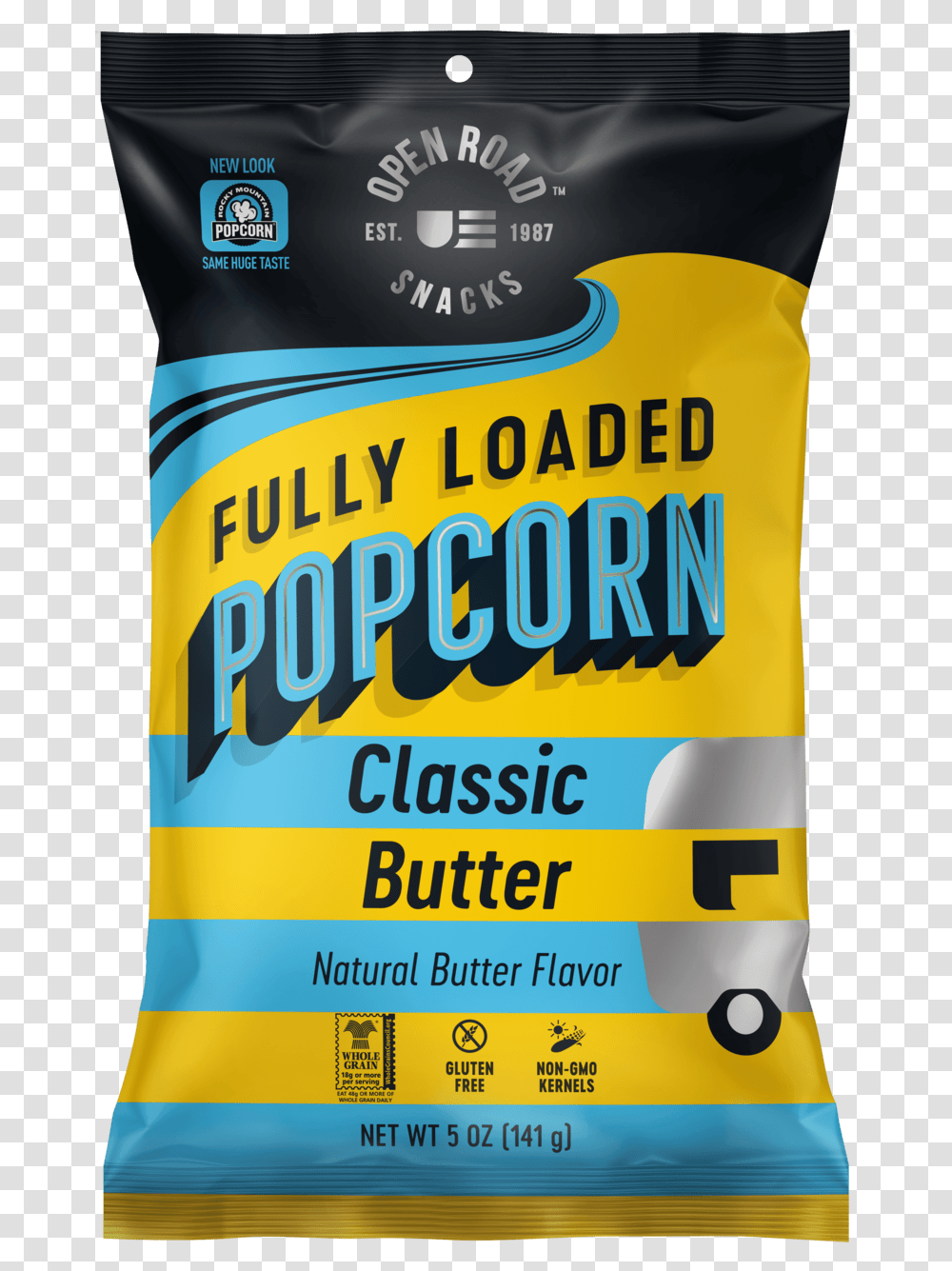 Classic Butter Popcorn Front Of Package Cat Supply, Food, Plant Transparent Png