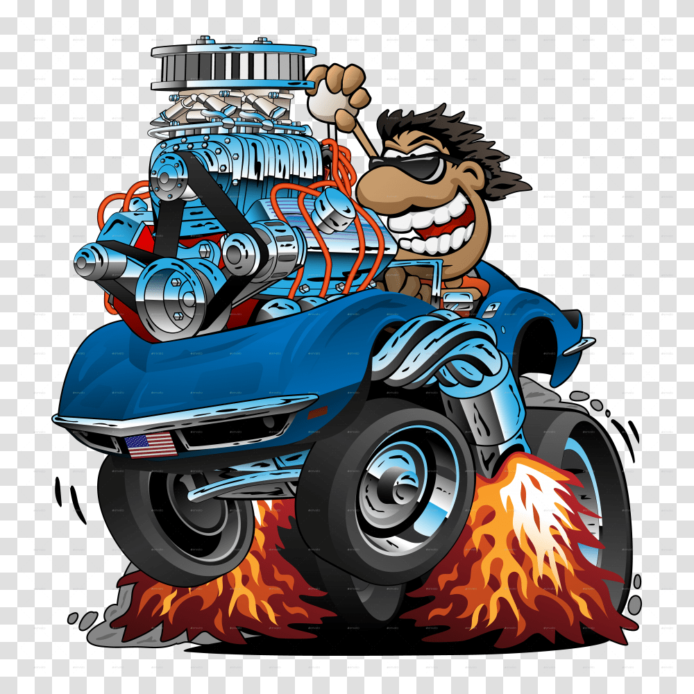 Classic Car Funny Cartoon, Vehicle, Transportation, Motorcycle, Atv Transparent Png