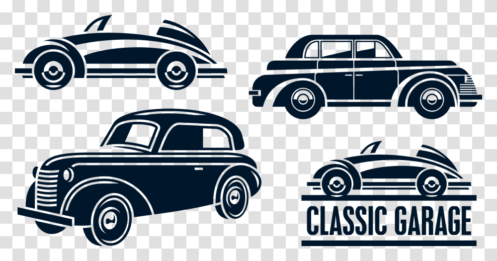 Classic Car Silhouette Vector, Vehicle, Transportation, Sedan, Flyer Transparent Png