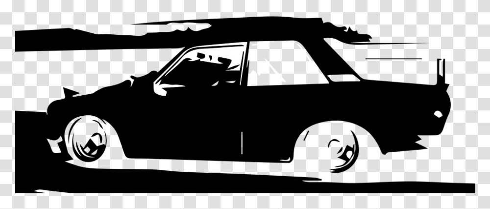 Classic Car, Silhouette, Stencil Transparent Png