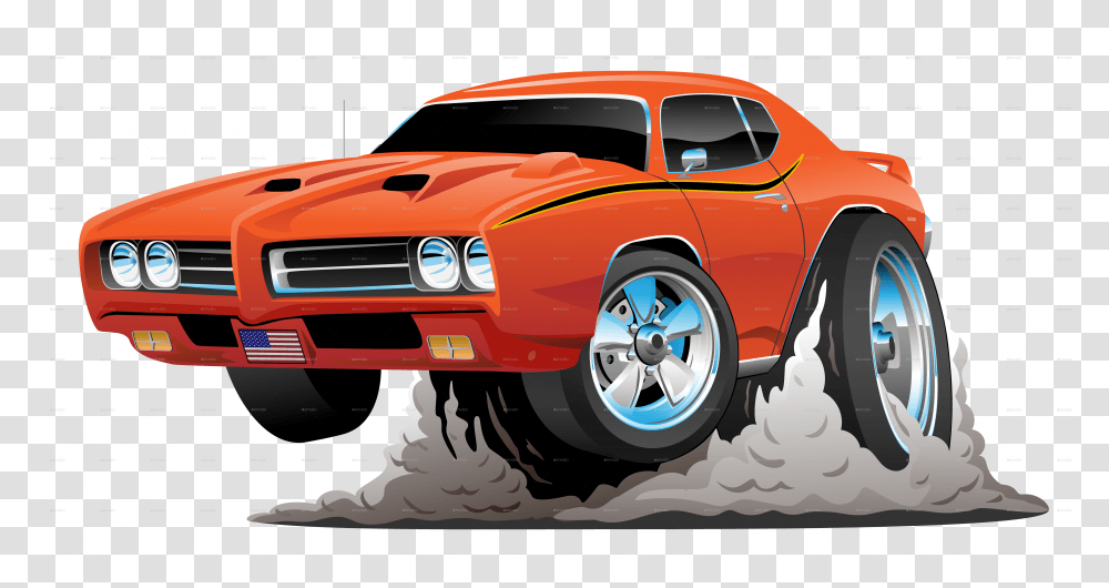Classic Cars Cartoon Hot Rod Muscle Car, Sports Car, Vehicle, Transportation, Automobile Transparent Png