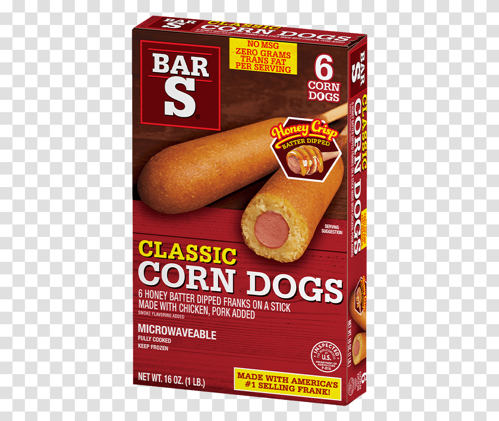 Classic Corn Dogs Bar S Classic Corn Dogs, Food, Bread, Snack, Hot Dog Transparent Png