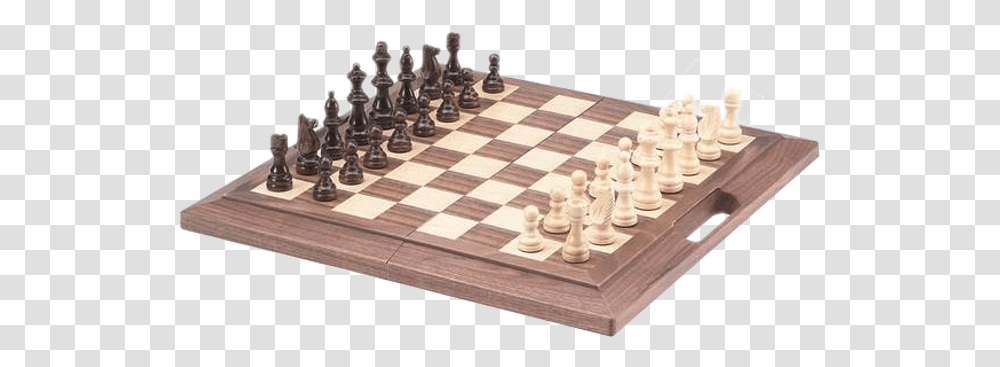 Classic Folding Chess Set Wooden Chess Board Large, Game Transparent Png