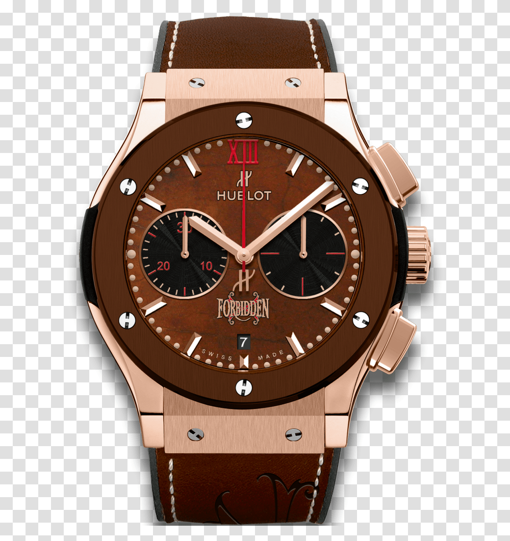 Classic Fusion Chronograph King Gold Brown Ceramic Hublot Classic Mens Fusion Chronograph, Wristwatch Transparent Png