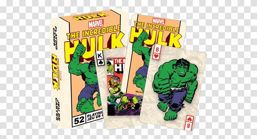 Classic Incredible Hulk Playing Cards Hulk, Comics, Book, Person Transparent Png