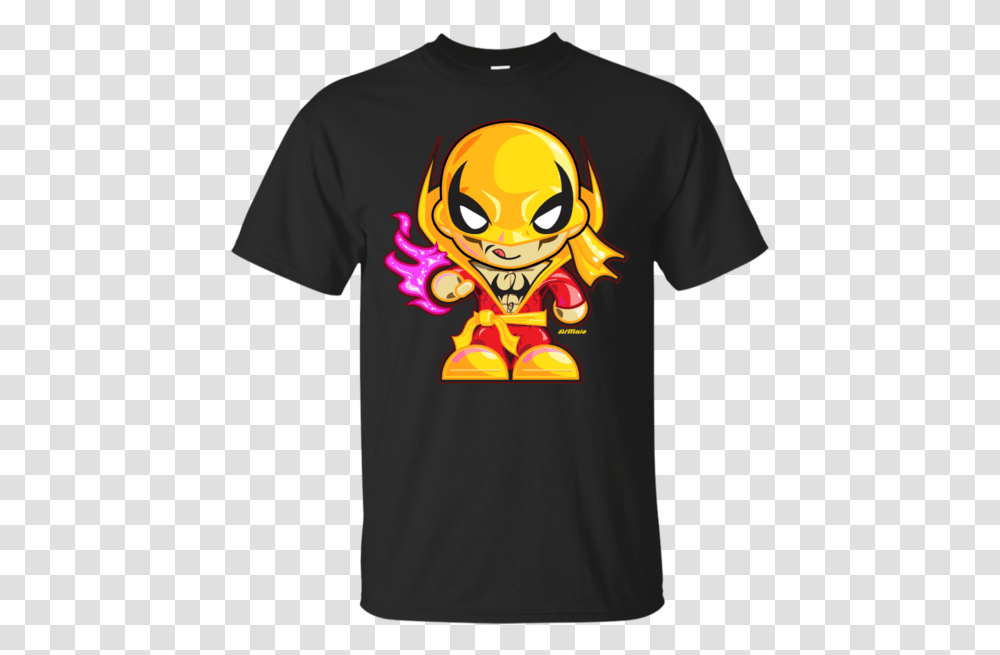 Classic Iron Fist Chibired Luke Cage T Shirt Amp Hoodie Funko Deadpool Mermaid Shirt, Apparel, T-Shirt, Label Transparent Png