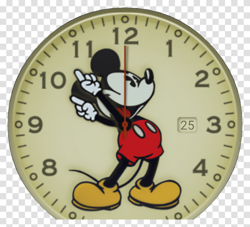Classic Mickey Mouse Watch Face, Analog Clock, Clock Tower, Architecture, Building Transparent Png