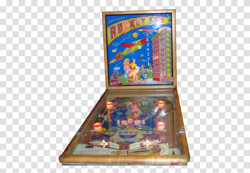 Classic Never Gets Old Rocket Ship Pinball Machine, Arcade Game Machine, Person, Human, Pac Man Transparent Png
