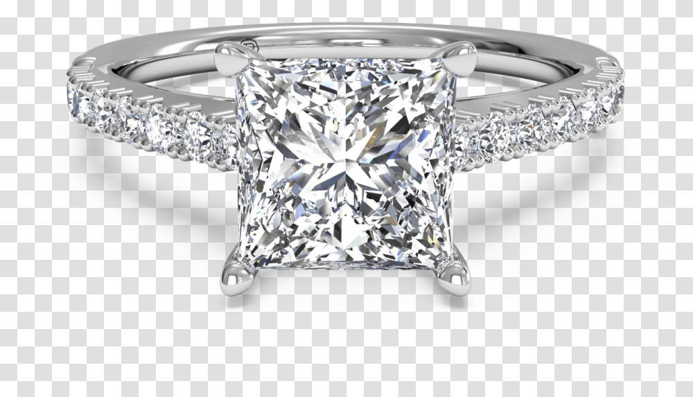 Classic Princess Cut Diamond Ring, Gemstone, Jewelry, Accessories, Accessory Transparent Png