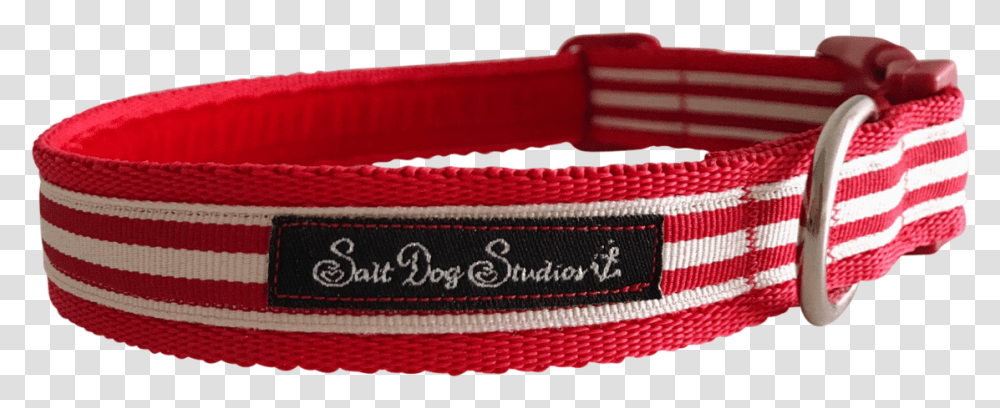 Classic Red Stripes Ribbon Dog Collar Belt, Strap, Accessories, Accessory, Buckle Transparent Png