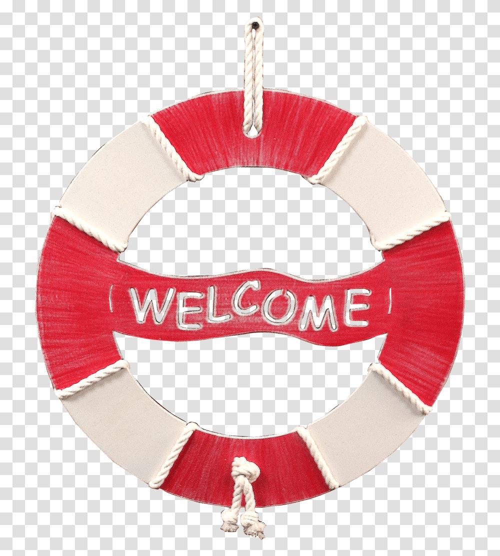 Classic Red Welcome Life Preserver Wall Art Christmas Decoration, Life Buoy Transparent Png