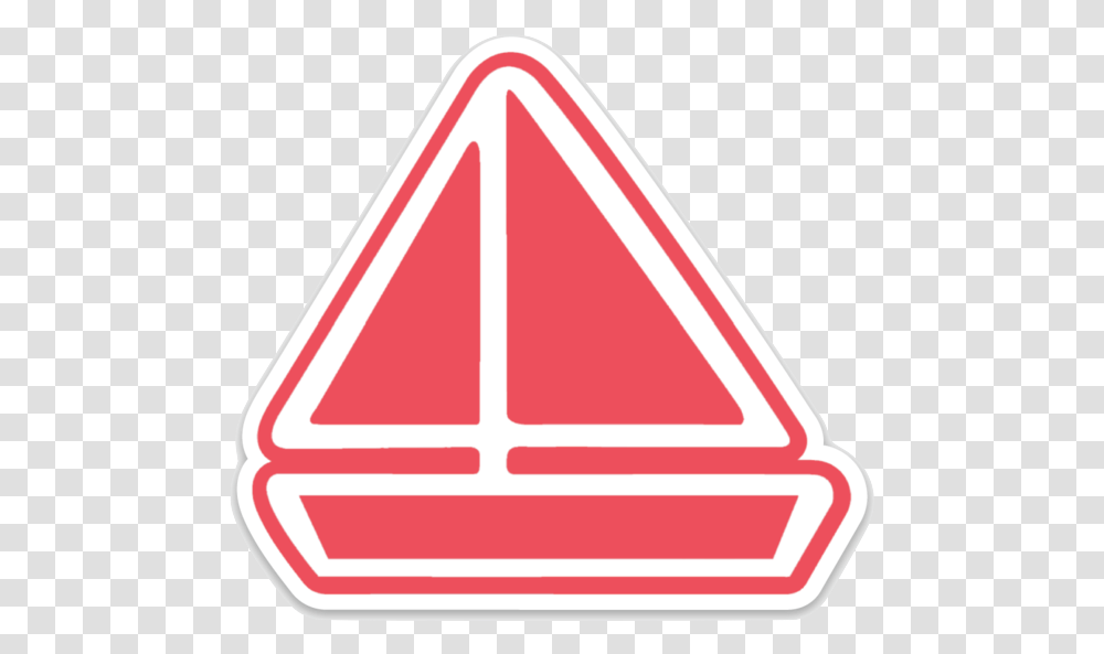 Classic Sailboat Sticker Sign, Triangle, Symbol, Road Sign Transparent Png
