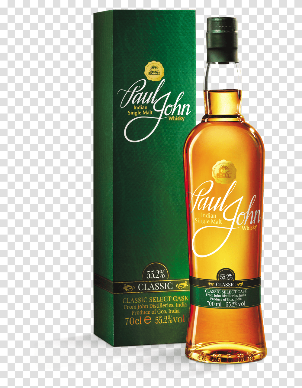 Classic Select Cask Single Malt Whisky From Paul John Paul John Classic Select Cask, Liquor, Alcohol, Beverage, Drink Transparent Png