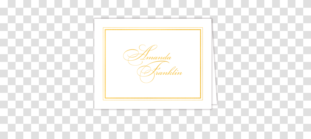 Classic Shine Foil Pressed Folded Note Inviting Treasures Inc, Handwriting, Calligraphy, Business Card Transparent Png