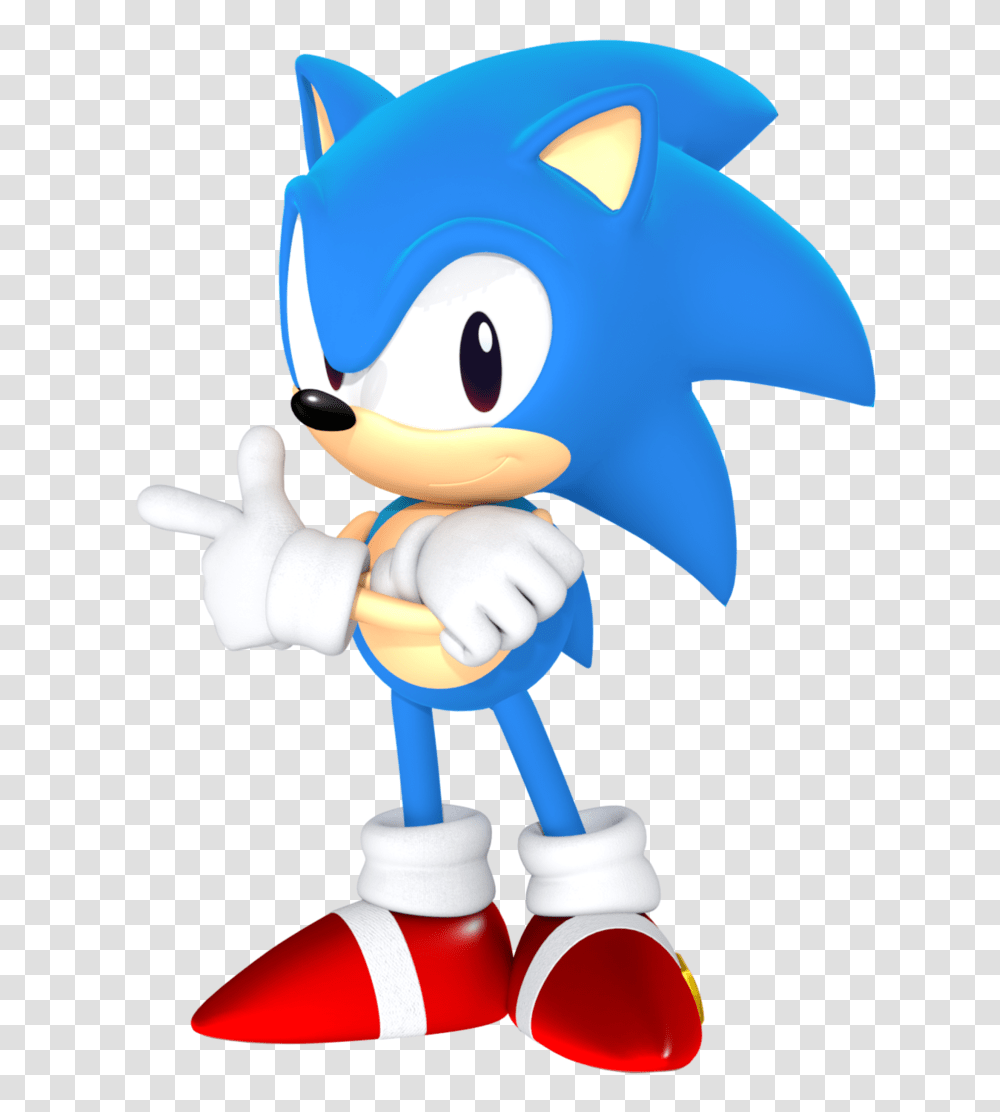 Classic Sonic From The Sonic Mania Poster, Toy, Figurine, Plush Transparent Png