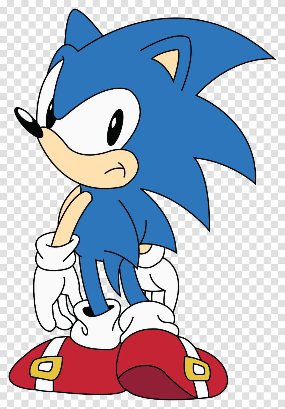 Classic Sonic The Hedgehog Artwork, Apparel, Mascot Transparent Png