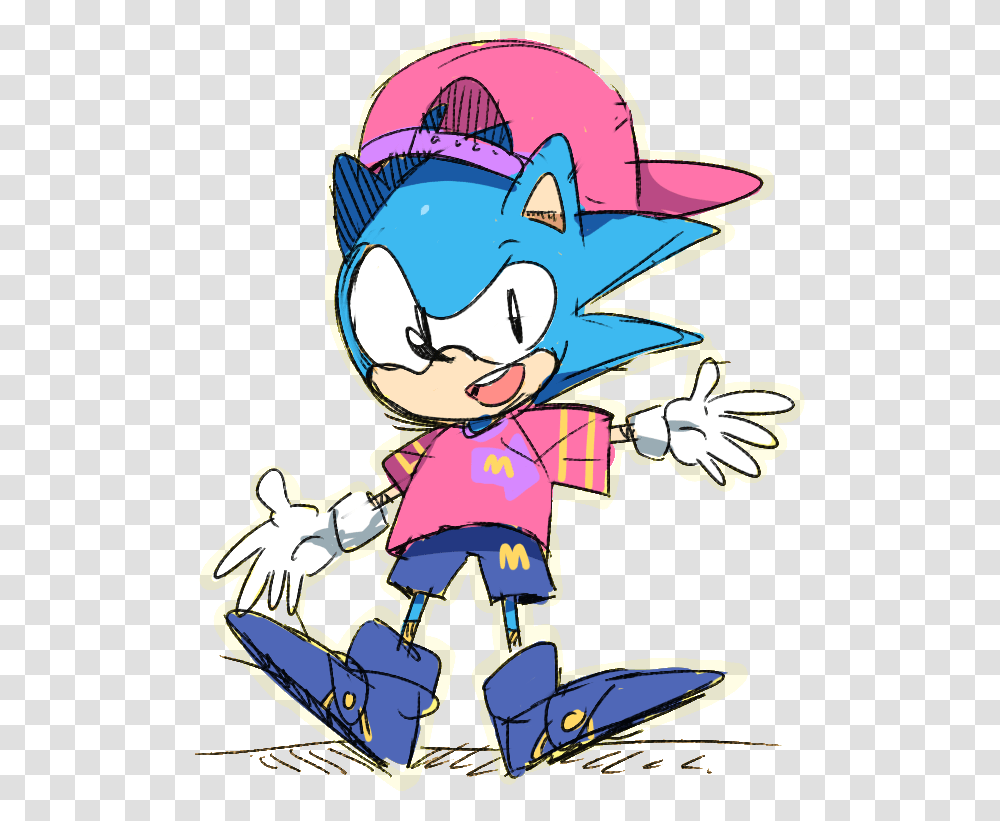 Classic Sonic With Clothes, Apparel, Hat Transparent Png