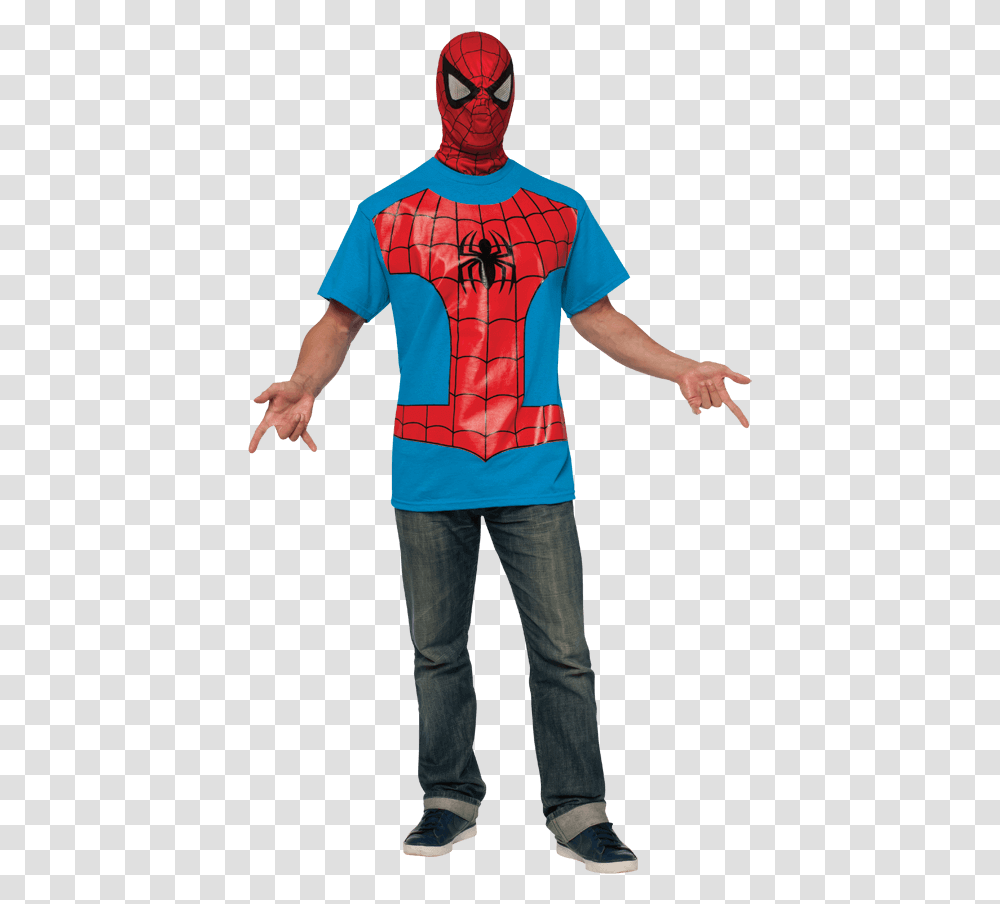 Classic Spiderman T Shirt, Person, Sleeve, Long Sleeve Transparent Png