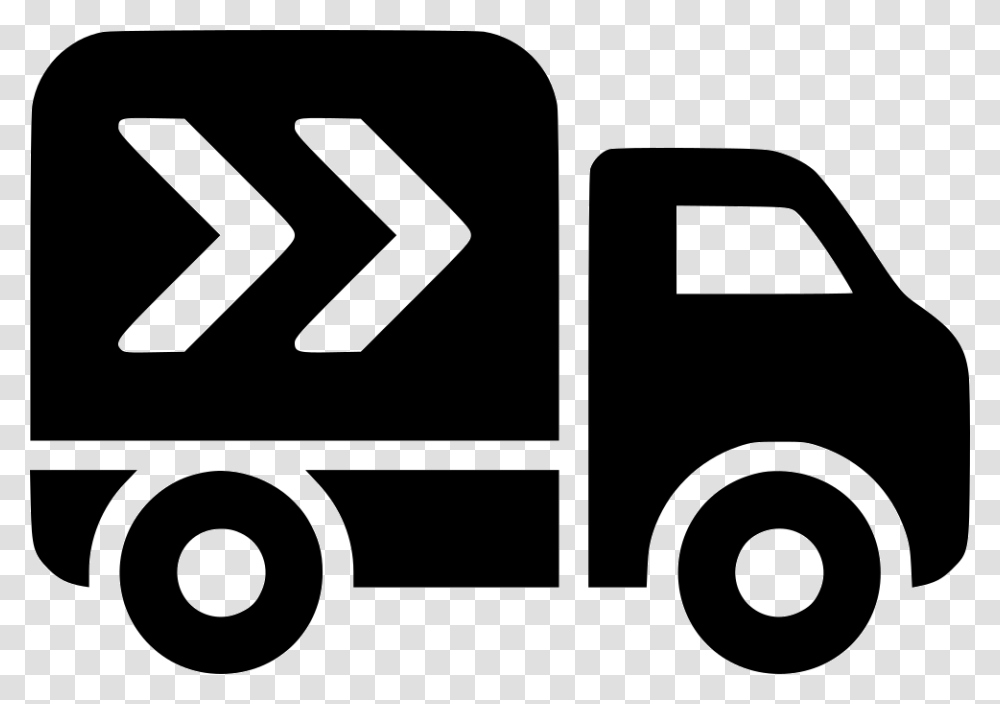 Classic Truck Express Truck With Arrow Icon, Number, Stencil Transparent Png