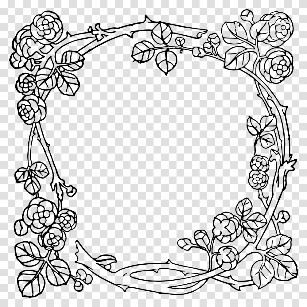 Classic Vector Wreath Art Nouveau Vector, Floral Design, Pattern, Stencil Transparent Png