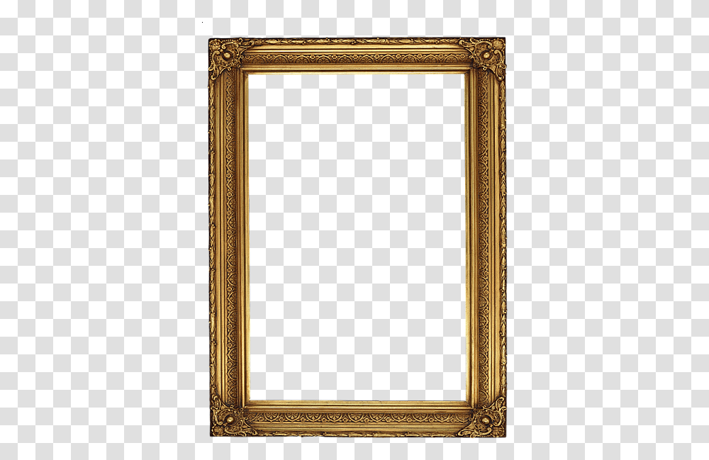 Classic Vertical Frame Frames Gold Wood Picture Frame, Rug, Mirror, Art Transparent Png