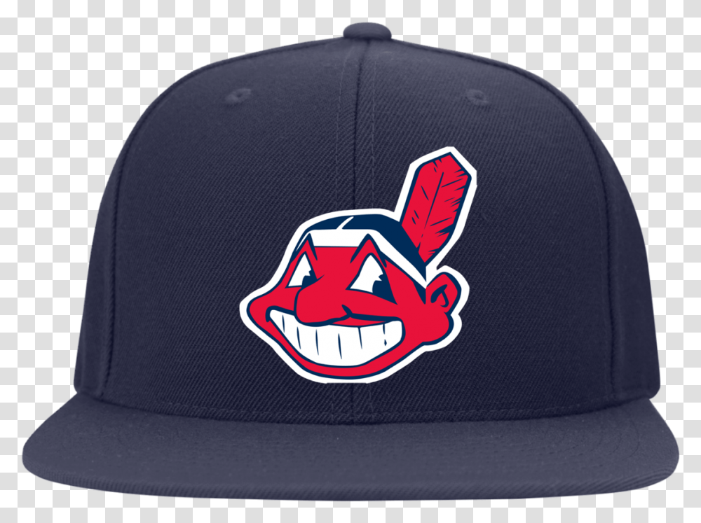 Classic Wahoo Logo Yupoong Flat Bill Cleveland Indians, Clothing, Apparel, Baseball Cap, Hat Transparent Png
