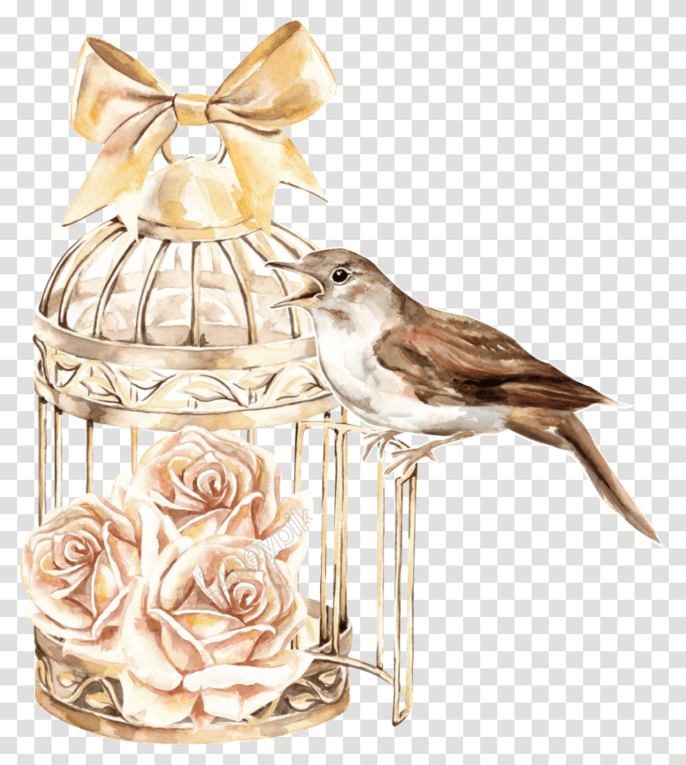 Classical Bird Cage Plant Birdcage Anime, Animal, Bird Feeder, Wedding Cake, Dessert Transparent Png